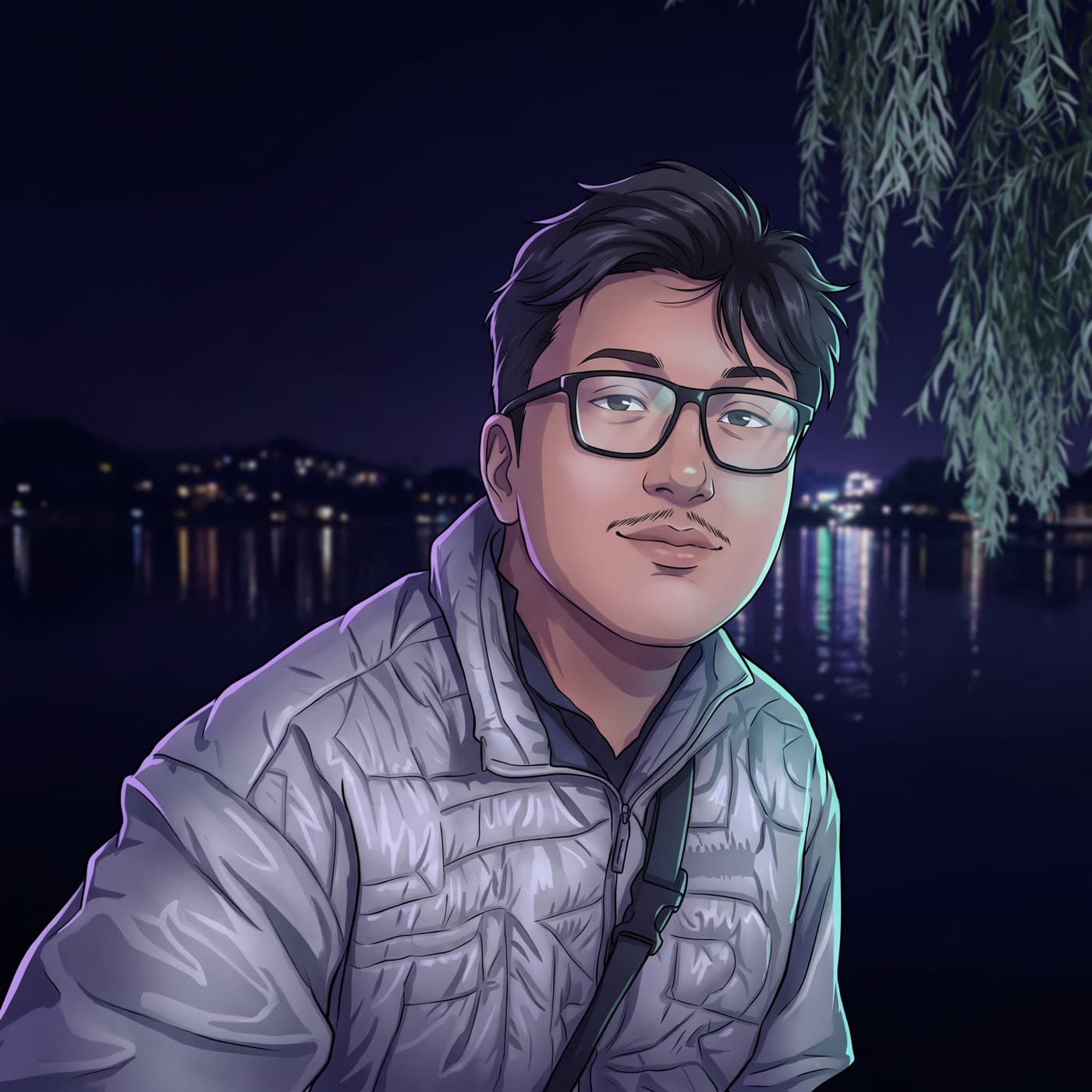 Anime-style portrait of Sunab Ranjitkar